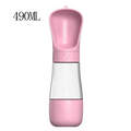 Garrafa de Água Portátil 2 em 1490ml Para Cachorros e Gatos
