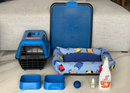 Kit Conforto Completo para Cachorro – Cama Luxo + Caixa Transporte + Sanitário + Acessórios P, M e G