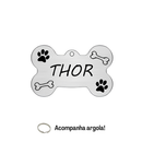 Plaquinha de Identificação Personalizada para Cachorro e Gato em Aço Inox