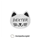 Plaquinha de Identificação Personalizada para Cachorro e Gato em Aço Inox