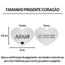 Plaquinha de Identificação Personalizada para Cachorro e Gato em Aço Inox