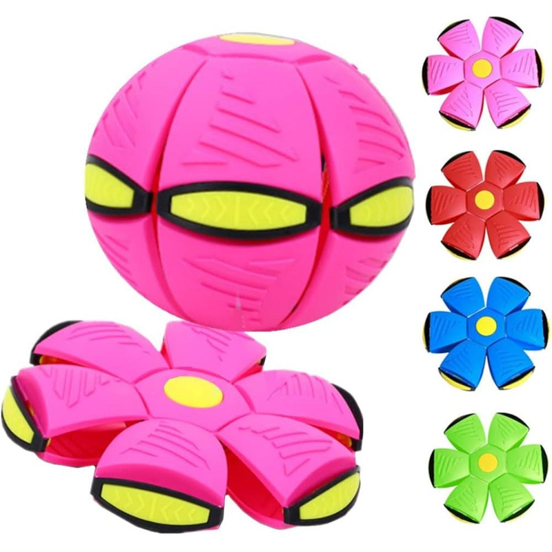 Bola Mágica Voadora LED 2 em 1 – Vira Disco UFO | Brinquedo Interativo para Pet e Infantil