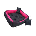 Cama Para Cachorro Porte Médio 80x60 - com Ossinho e Almofada | Lavável com Zíper