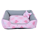 Cama Pet Caminha para Cachorro ou Gato M 100% Algodão + Ossinho.