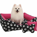 Cama Para Cachorros Porte Médio 80x60 com e Brinquedos que são 1 Ossinho e 1 Almofadinha