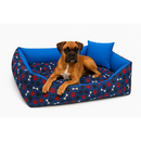 Cama Para Cachorro Porte Médio 80x60 - com Ossinho e Almofada | Lavável com Zíper