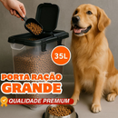 Porta Ração 15kg Para Cachorro E Gato Pet Ultra Resistente Vedação Completa + Pá Dosadora