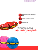 Bola Mágica Voadora LED 2 em 1 | Vira Disco UFO | Pet e Infantil | Envio Full Brasil Entrega Rápida