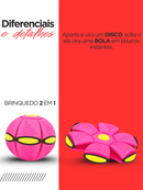 Bola Mágica Voadora LED 2 em 1 | Vira Disco UFO | Pet e Infantil | Envio Full Brasil Entrega Rápida