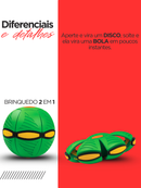 Bola Mágica Voadora LED 2 em 1 | Vira Disco UFO | Pet e Infantil | Envio Full Brasil Entrega Rápida