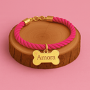 Coleira Personalizada para Cachorro com Plaquinha de Nome e Telefone