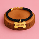 Coleira Personalizada para Cachorro com Plaquinha de Nome e Telefone