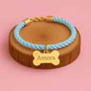 Coleira Personalizada para Cachorro com Plaquinha de Nome e Telefone