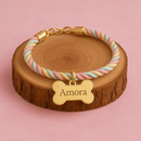 Coleira Personalizada para Cachorro com Plaquinha de Nome e Telefone