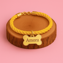 Coleira Personalizada para Cachorro com Plaquinha de Nome e Telefone