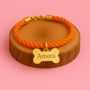 Coleira Personalizada para Cachorro com Plaquinha de Nome e Telefone