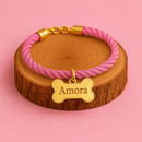 Coleira Personalizada para Cachorro com Plaquinha de Nome e Telefone