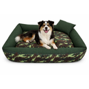 Cama Para Cachorros Porte Médio 80x60 com e Brinquedos que são 1 Ossinho e 1 Almofadinha