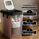 Porta Ração 15kg Para Cachorro E Gato Pet Ultra Resistente Vedação Completa + Pá Dosadora