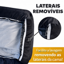 Cama Pet Impermeável Grande e Média - 100% Lavável com Fundo Impermeável 