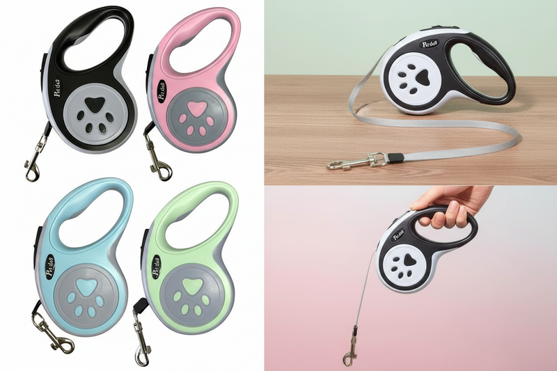 Guia Retrátil 5 ou 3 Metros Com Botão De Controle Para Regulagem Pet Cachorro Passeio Linha Premium LR-0160