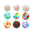 Brinquedo de gato Bola de sino colorida feita à mão Bola Saltitante Bola Interativa de Perseguição Pet Suprimentos