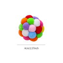 Brinquedo de gato Bola de sino colorida feita à mão Bola Saltitante Bola Interativa de Perseguição Pet Suprimentos