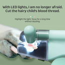 Cortador De Unhas Para Animais De Estimação Com Luz LED-Kit Cães E Gatos , Rosa Fofo , Ferramenta De Limpeza Segura Evit
