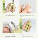 Cortador De Unhas Para Animais De Estimação Com Luz LED-Kit Cães E Gatos , Rosa Fofo , Ferramenta De Limpeza Segura Evit