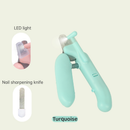 Cortador De Unhas Para Animais De Estimação Com Luz LED-Kit Cães E Gatos , Rosa Fofo , Ferramenta De Limpeza Segura Evit