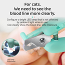 Cortador De Unhas Para Animais De Estimação Com Luz LED-Kit Cães E Gatos , Rosa Fofo , Ferramenta De Limpeza Segura Evit